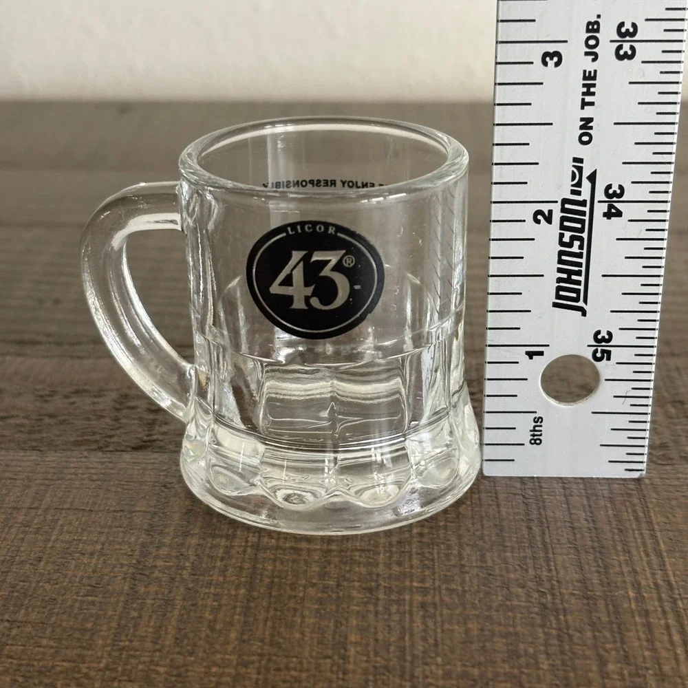 Licor 43 Mini Beer Shot Glasses Set of 12 Clear Glass Mugs Logo Party Gift